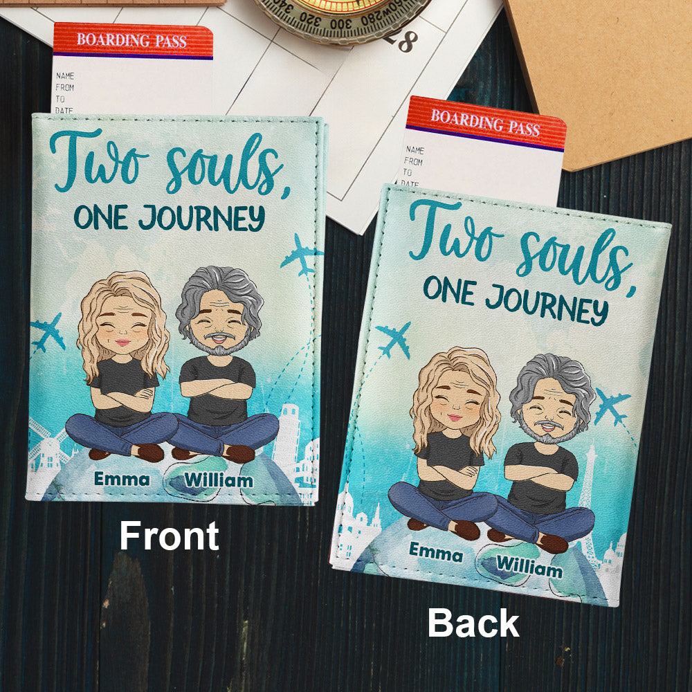 Two Souls, One Journey - Personalized Passport Cover