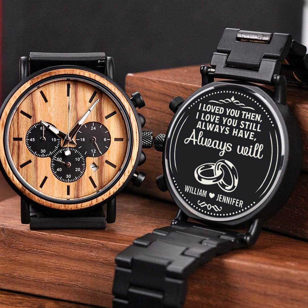 Always Will - Personalized Engraved Wooden Watches GP009