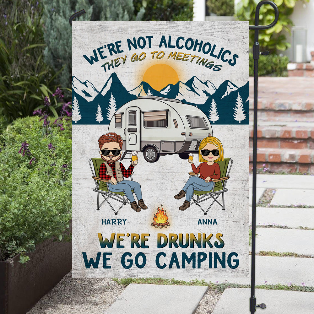 We Go Camping - Personalized Flag
