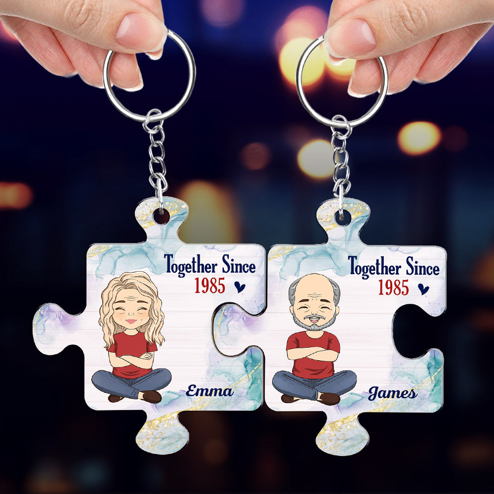 Map Together - Personalized Couple Acrylic Keychain