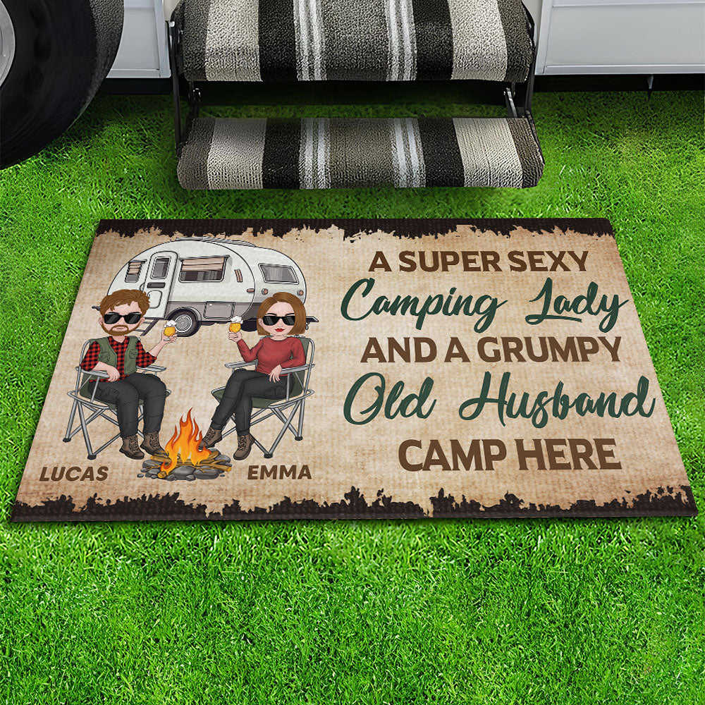 Lady and Husband - Personalized Doormat