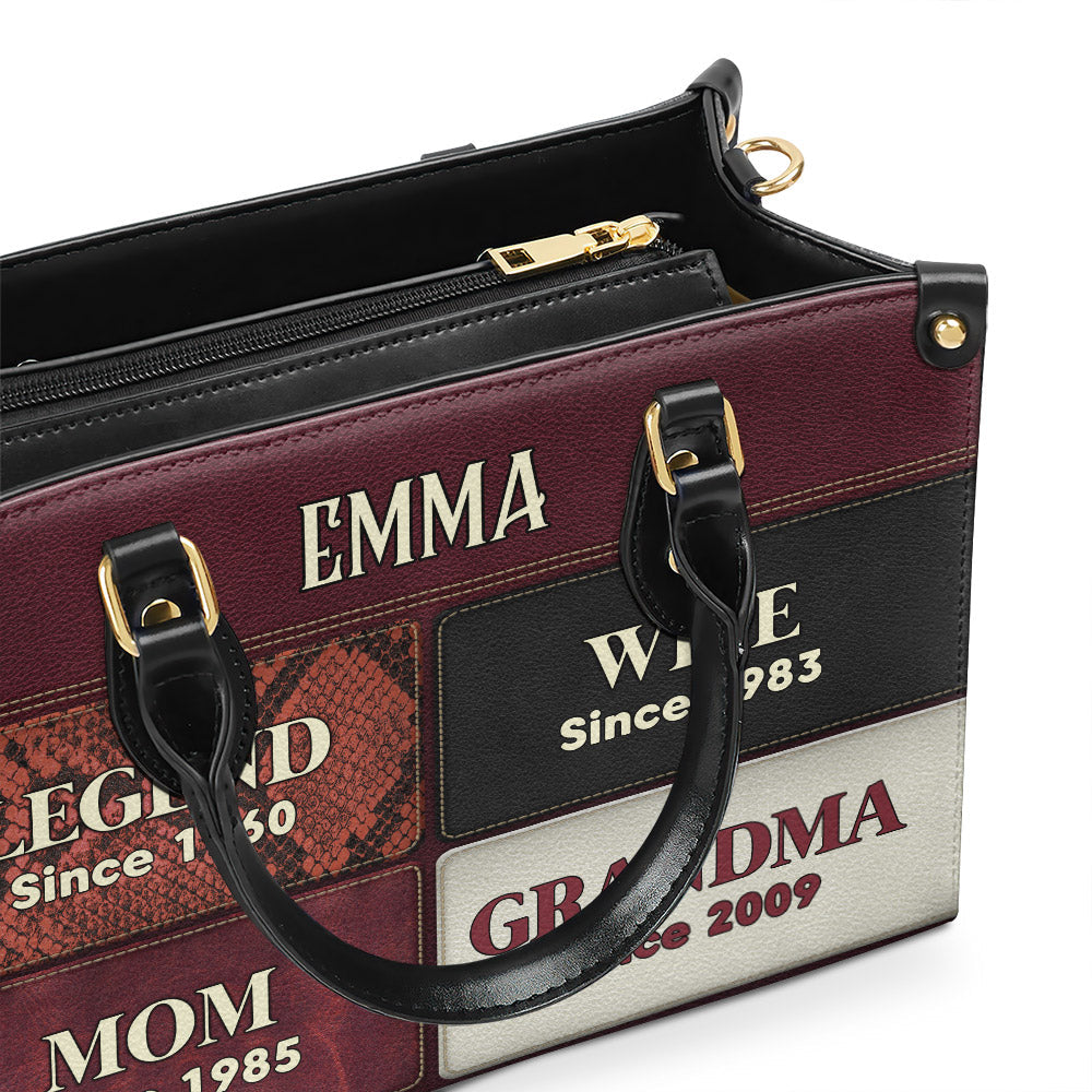 Grandma Since Year - Personalized Leather Bag