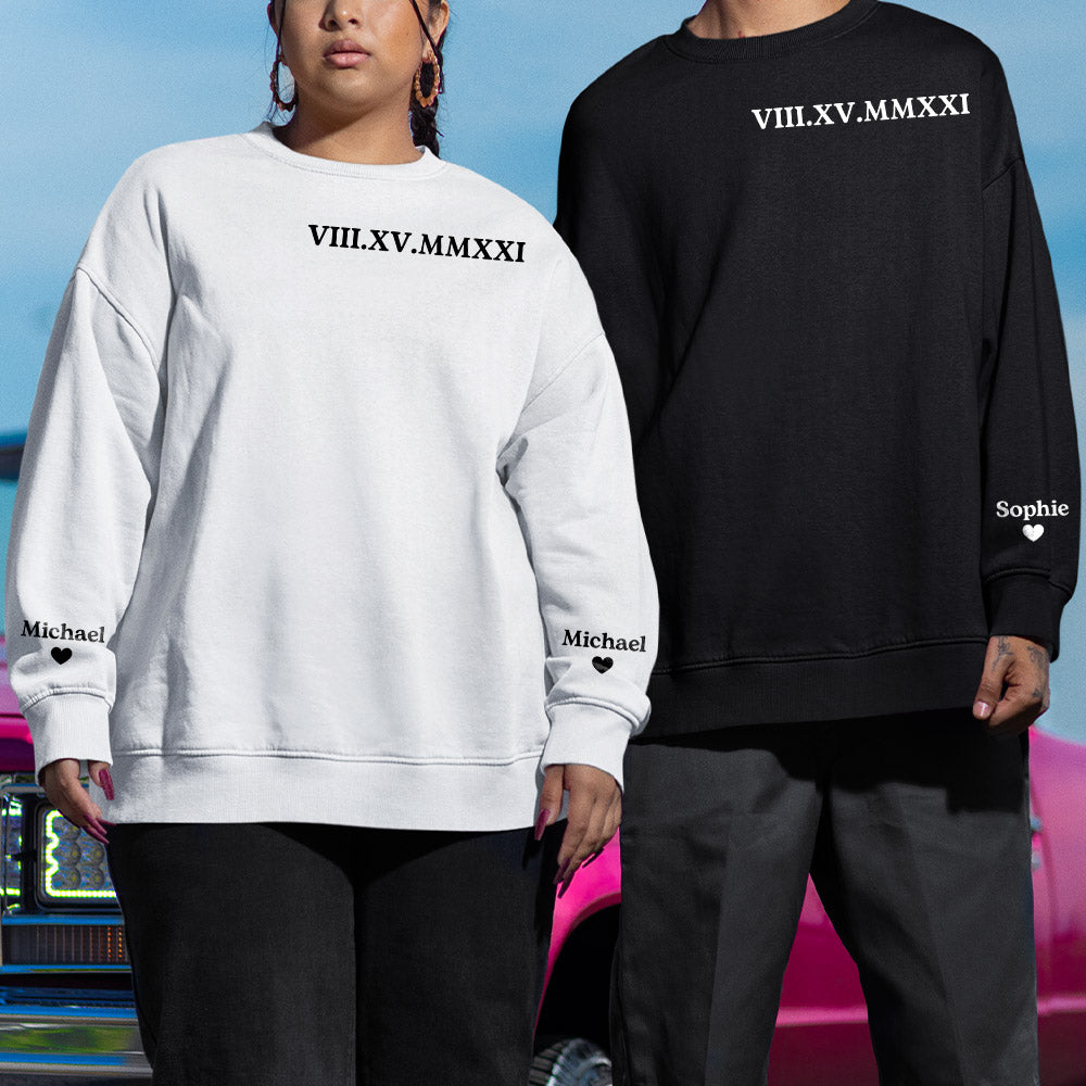 Roman Numeral - Personalized Long Sleeve T-shirt