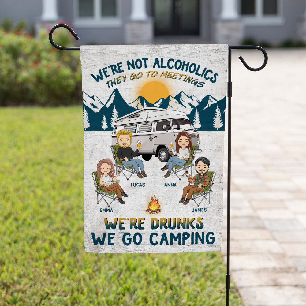 We Go Camping - Personalized Flag