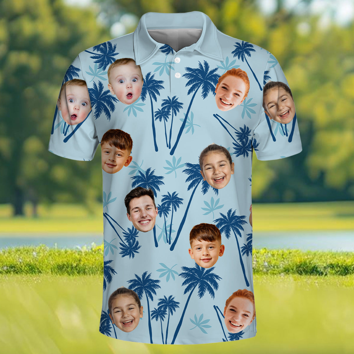 Photo Best Dad Ever - Personalized Photo Polo Shirt