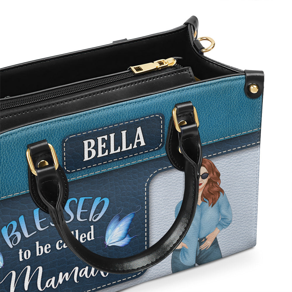 Blessed Grandma - Personalized Leather Bag