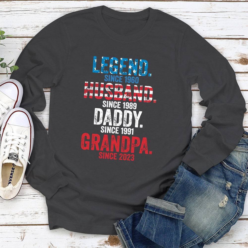 Custom Christmas & Birthday Gift for Dad, Grandpa • Daddy Is A Legend Version 3 - Personalized Shirt