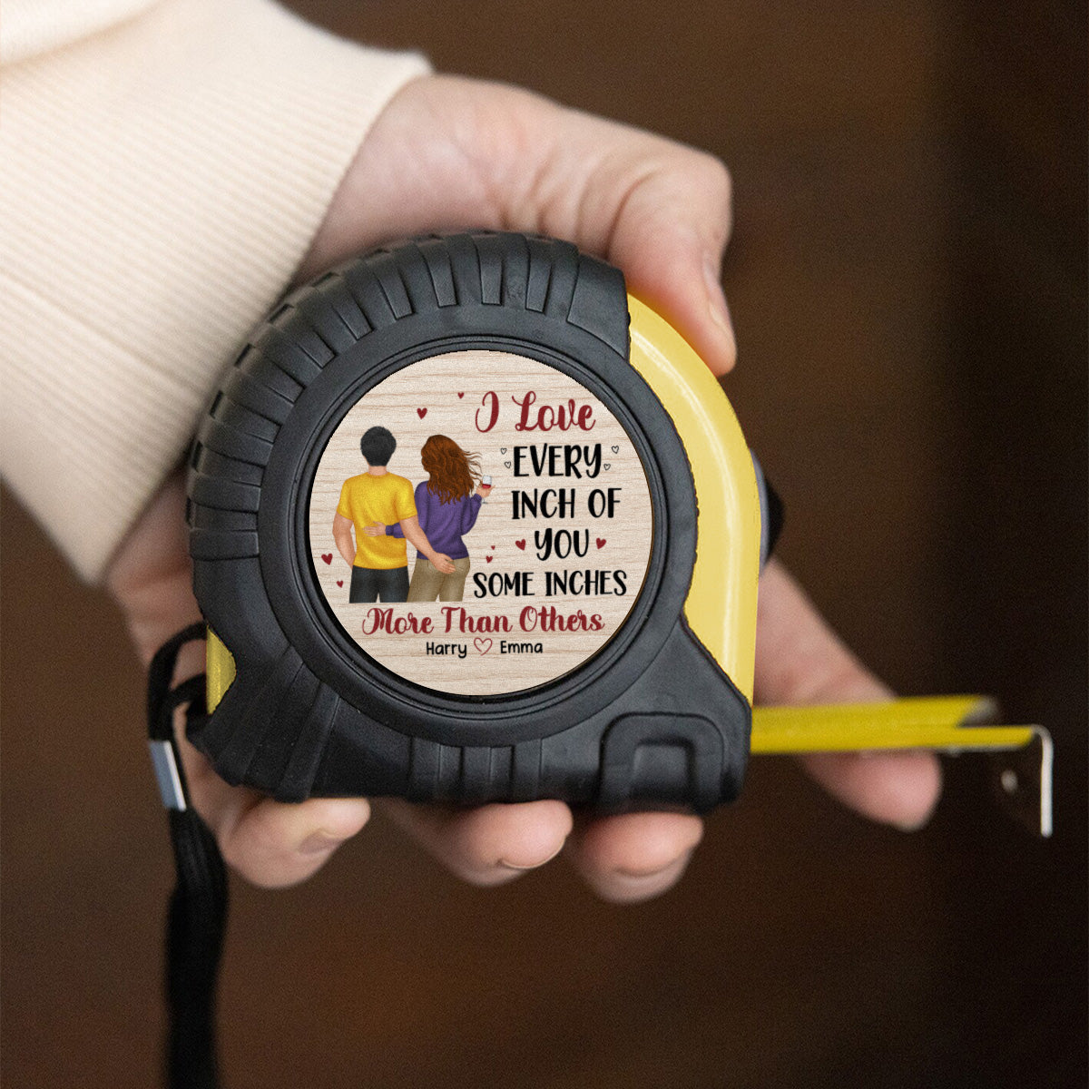 I Love Every Inch Of You Man Man Version - Personalized Tape Measure