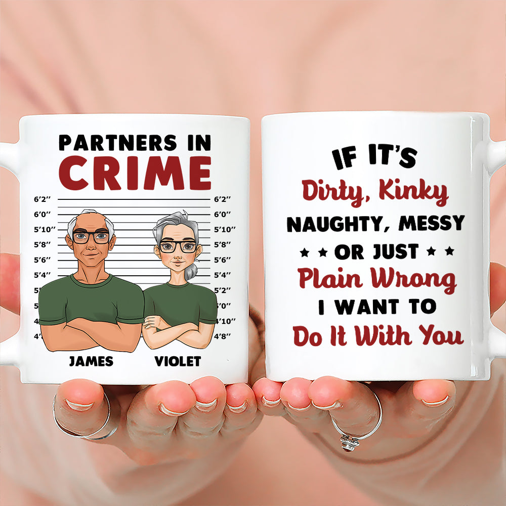 Custom Anniversary Keepsake Gifts For Couple • Crime Partners - Personalized Coffee Mug