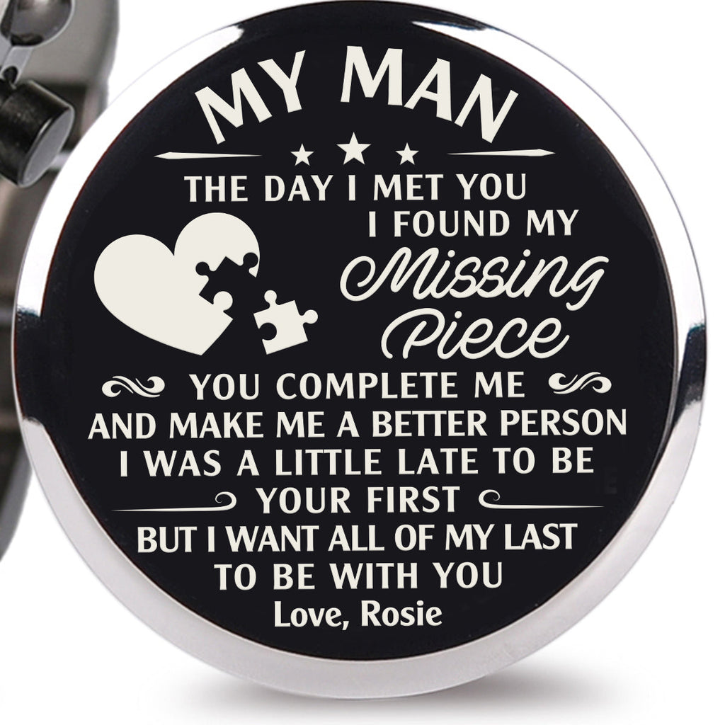 I Found My Missing Peace - Personalized Engraved Wooden Watches GQ026