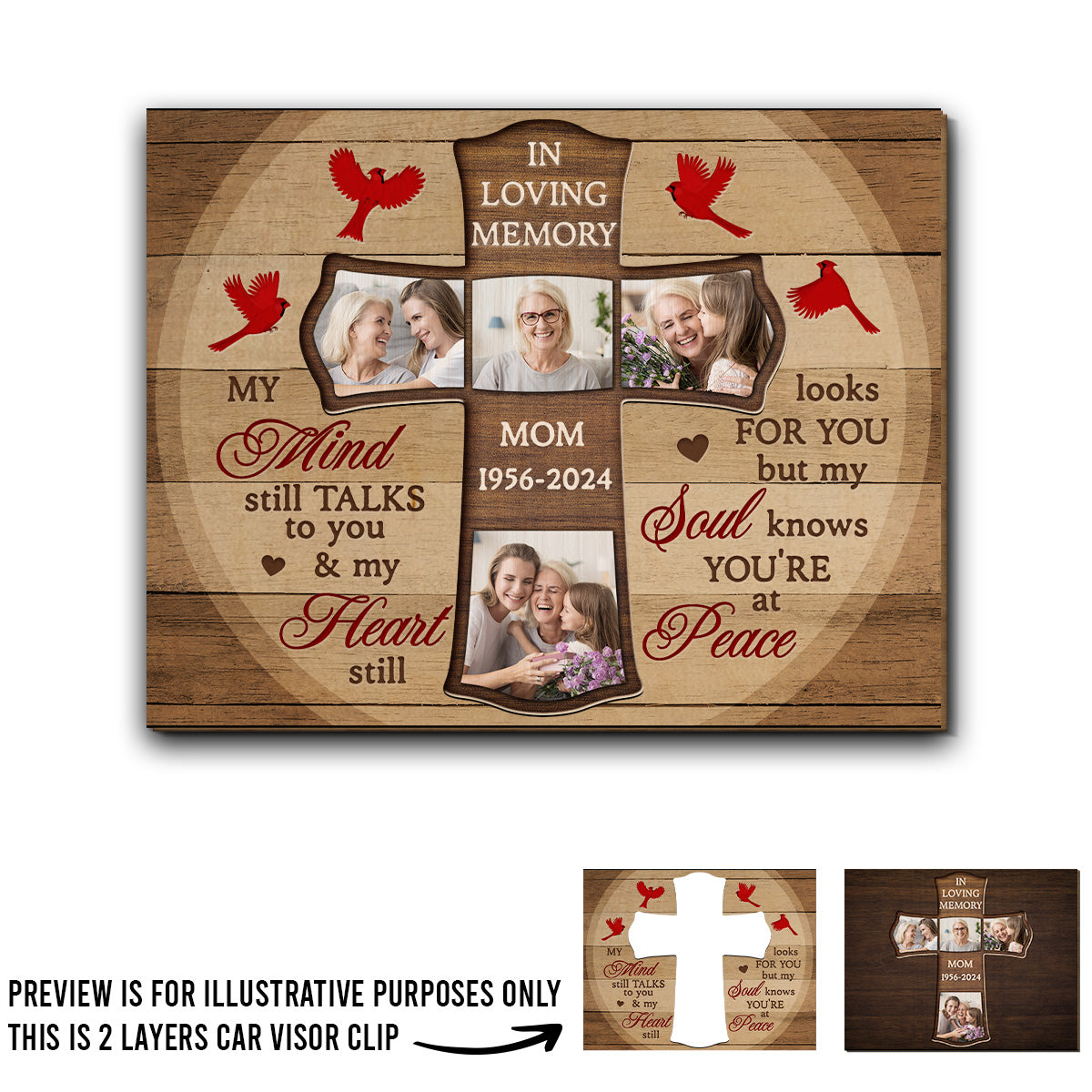 Loved Beyond Words - Personalized Car Visor Clip