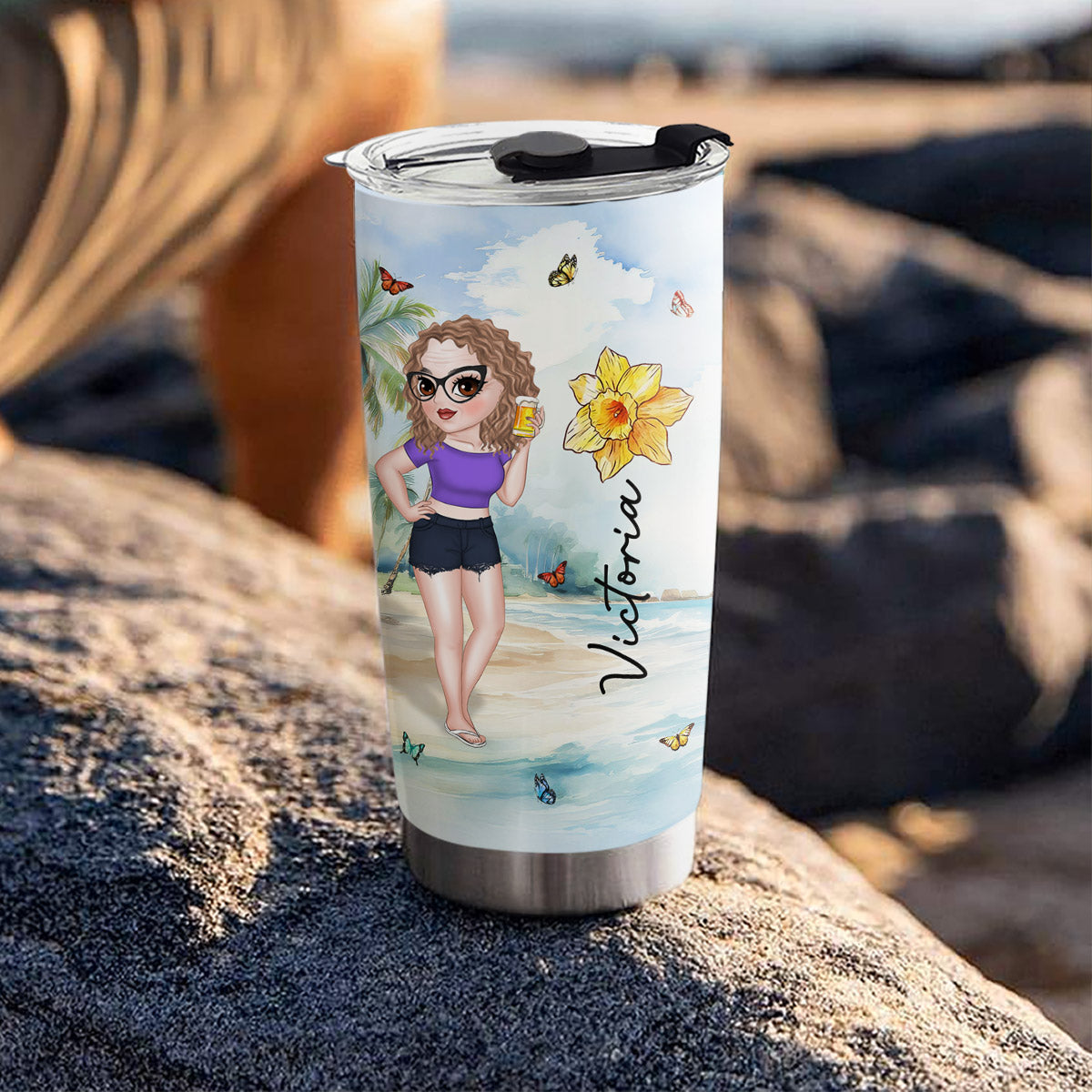 Summer Time - Personalized Tumbler