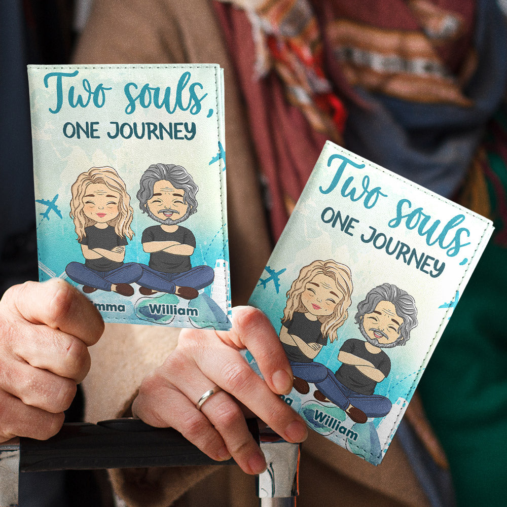 Two Souls, One Journey - Personalized Passport Cover