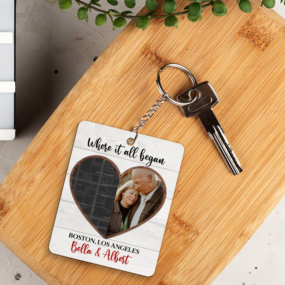 Map Where It All Began - Personalized Acrylic Keychain