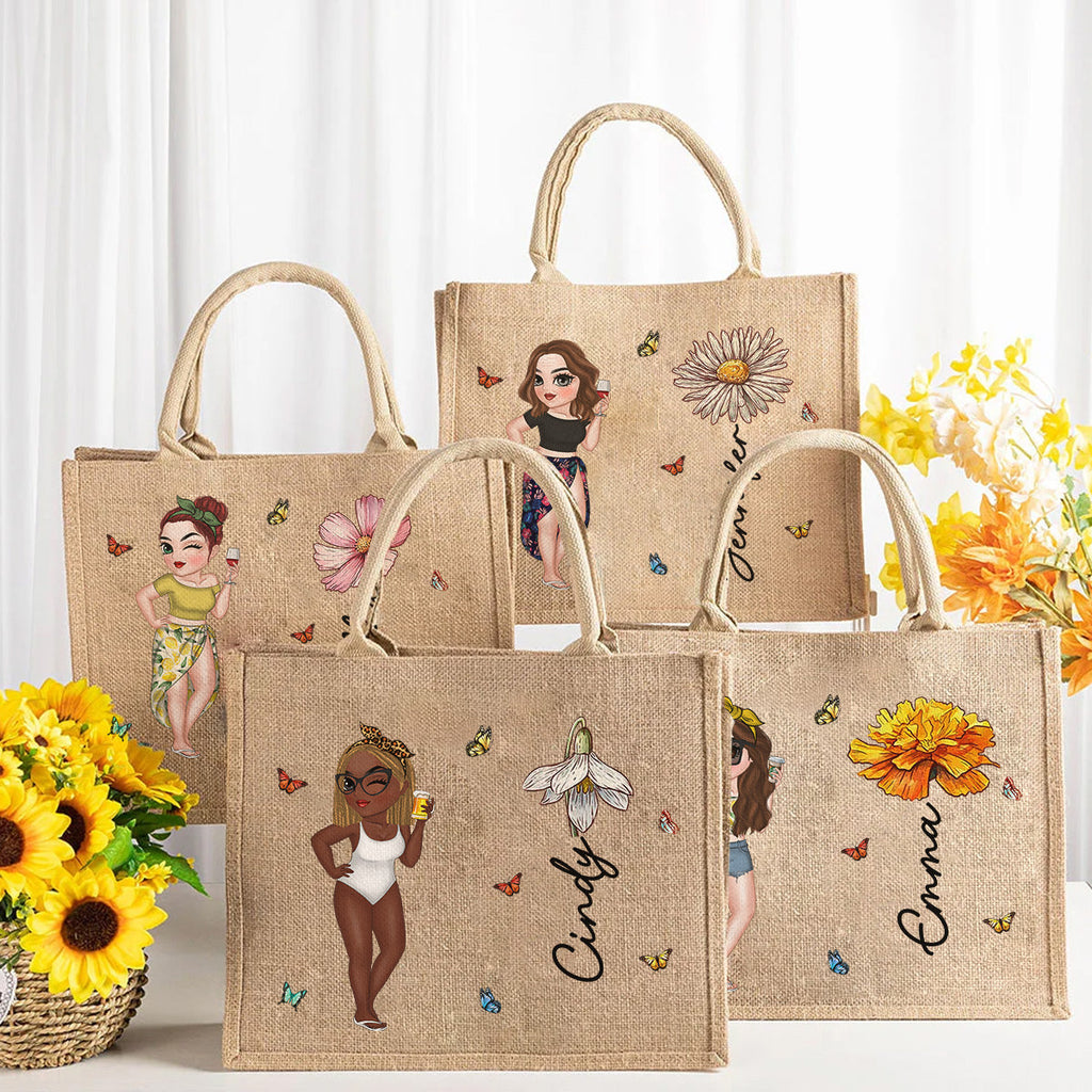 Hola beaches - Personalized Jute Tote Bag