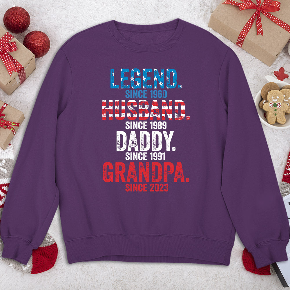 Custom Christmas & Birthday Gift for Dad, Grandpa • Daddy Is A Legend Version 3 - Personalized Shirt