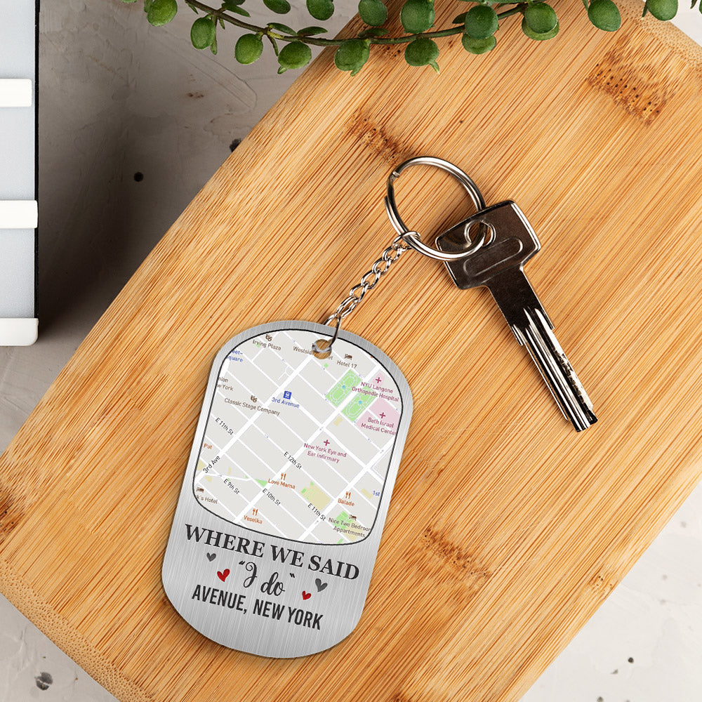 Map Where We Said - Personalized Acrylic Keychain