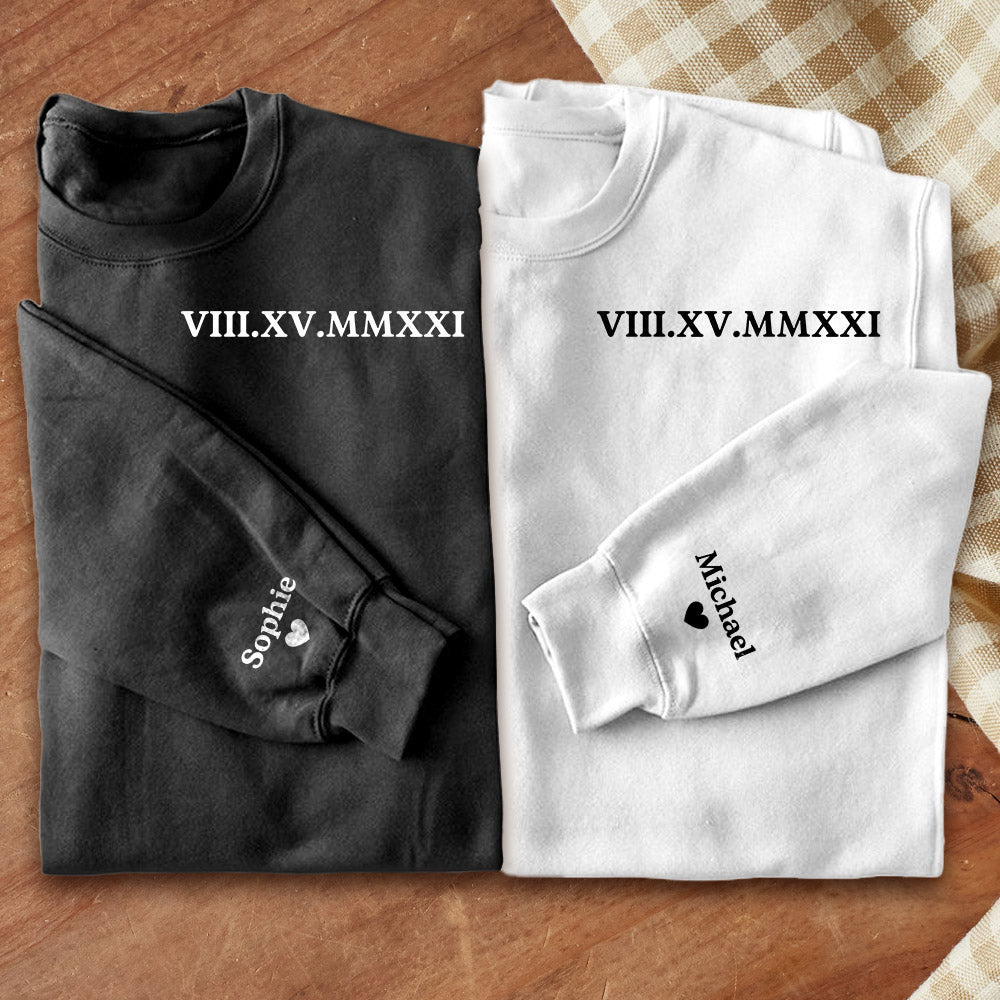 Roman Numeral - Personalized Long Sleeve T-shirt