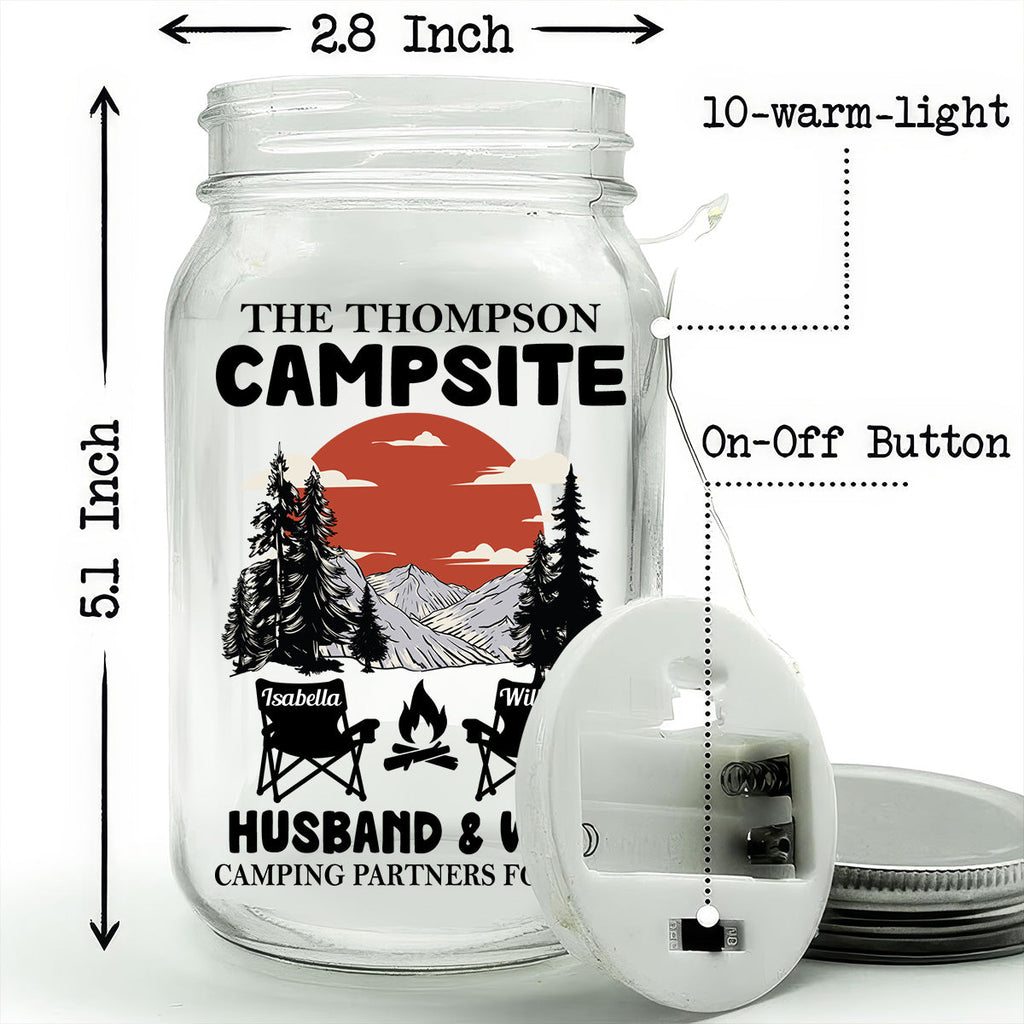 Campsite - Personalized Mason Jar Light