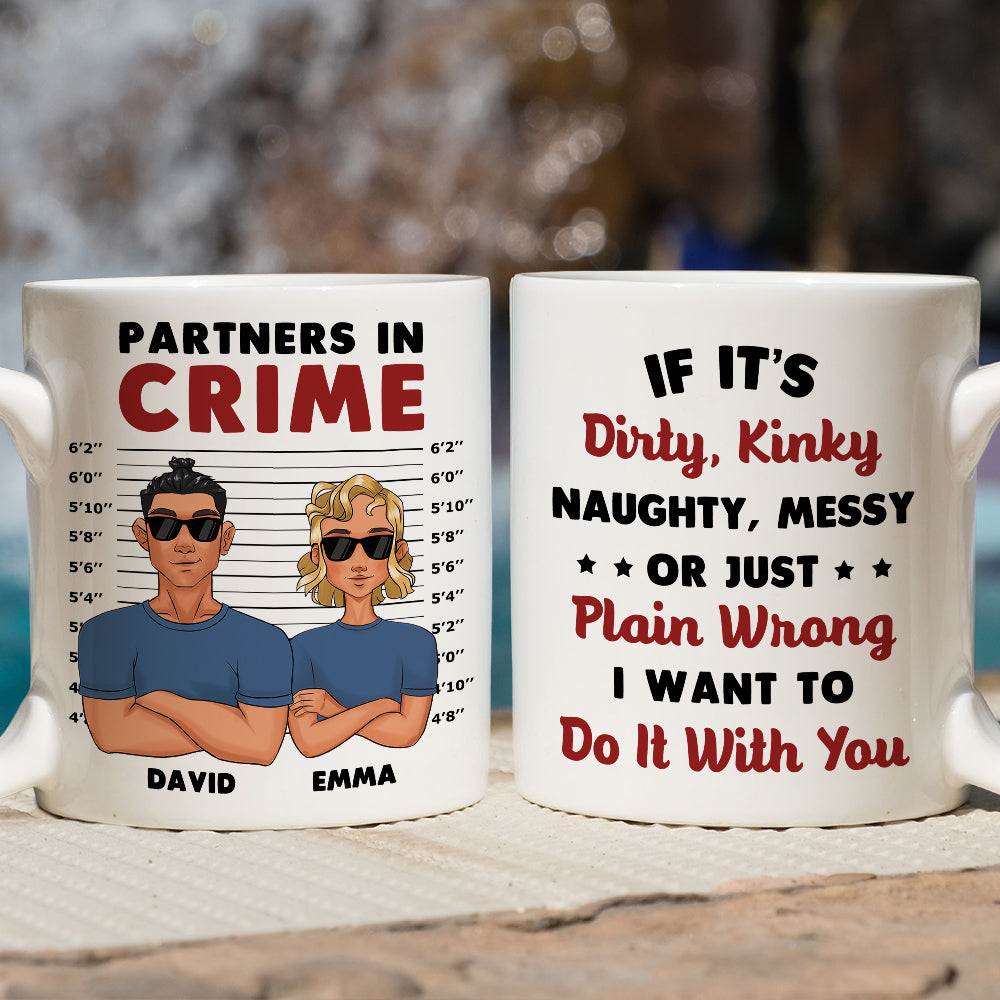 Custom Anniversary Keepsake Gifts For Couple • Crime Partners - Personalized Coffee Mug