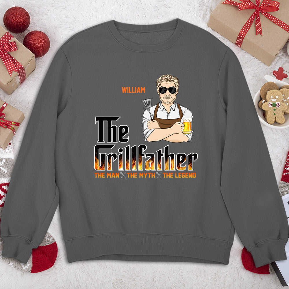 Custom Christmas & Birthday Gift for Dad, Grandpa • The Grillfather - Personalized Shirt