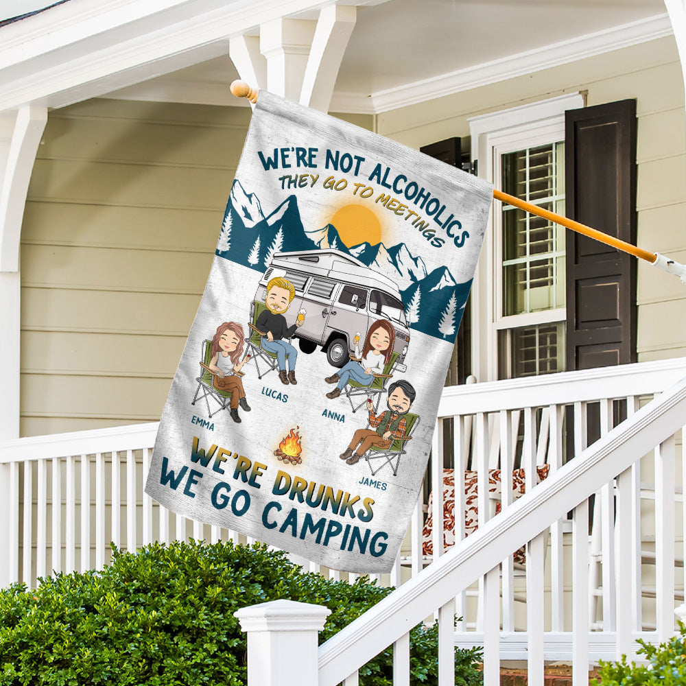 We Go Camping - Personalized Flag