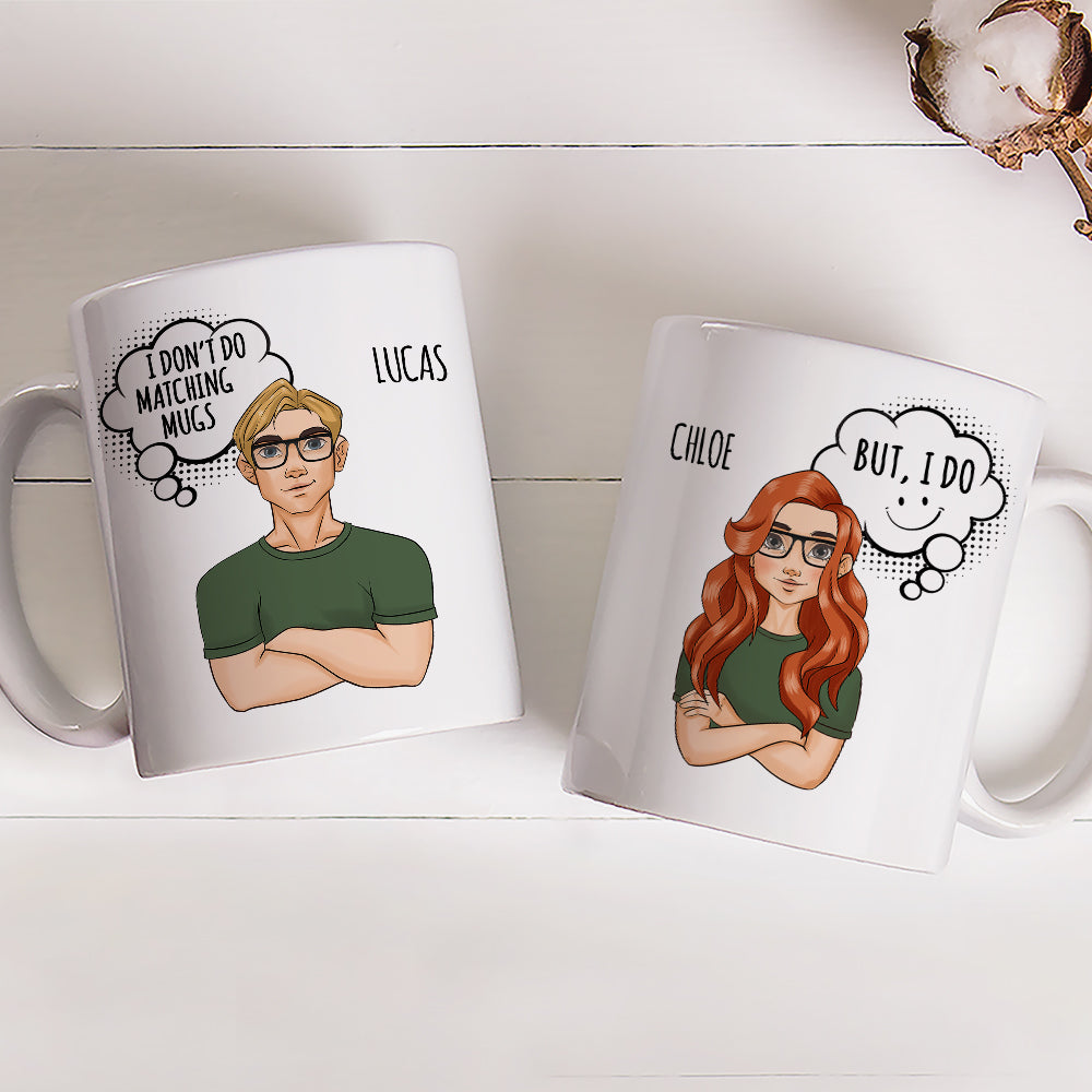Custom Anniversary Keepsake Gifts For Couple • Matching Mugs - Personalized Coffee Mug