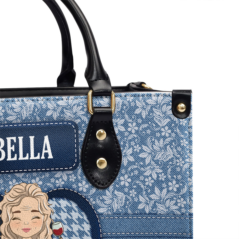 Grandma Is My Name - Personalized Leather Bag