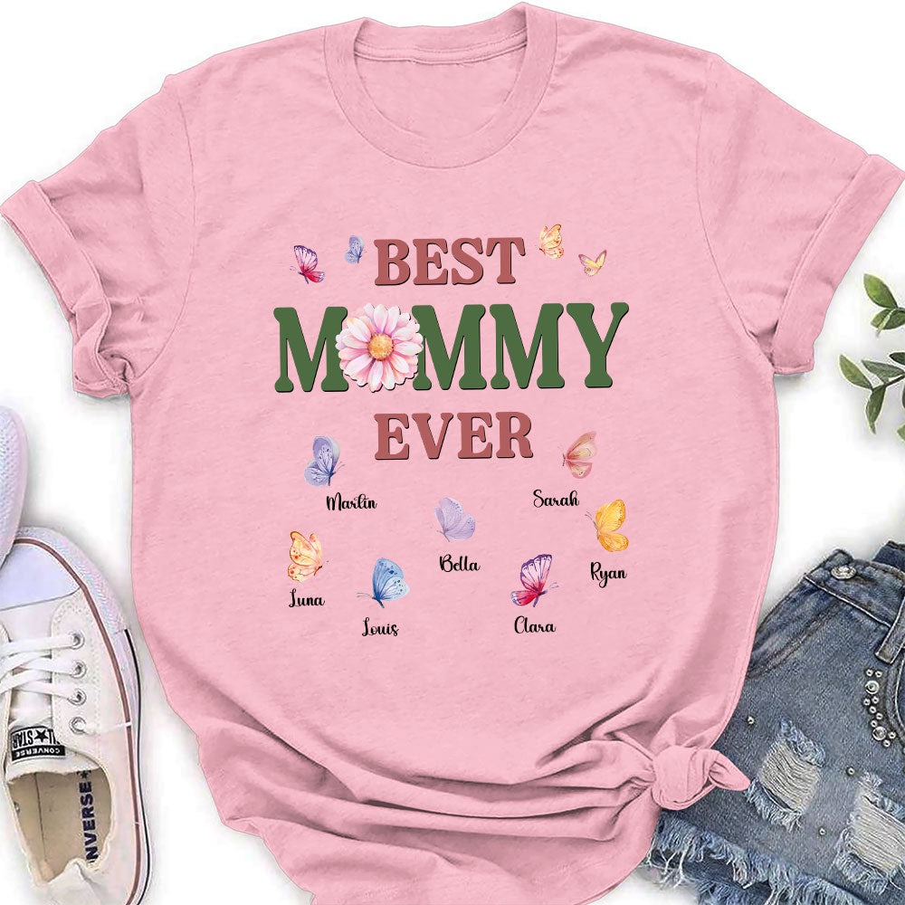 Custom Mother's Day Gift for Mom & Grandma • A Mom Blooms Like A Butterfly - Personalized Shirt