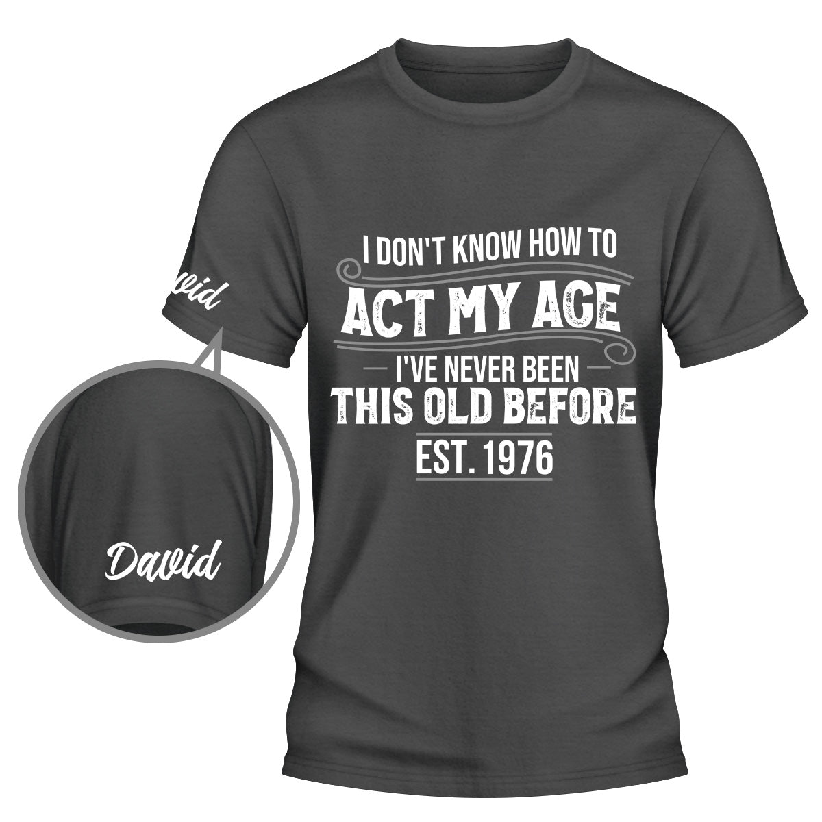 Custom Christmas & Birthday Keepsake Gift • My New Age - Personalized Shirt With Design On Sleeve