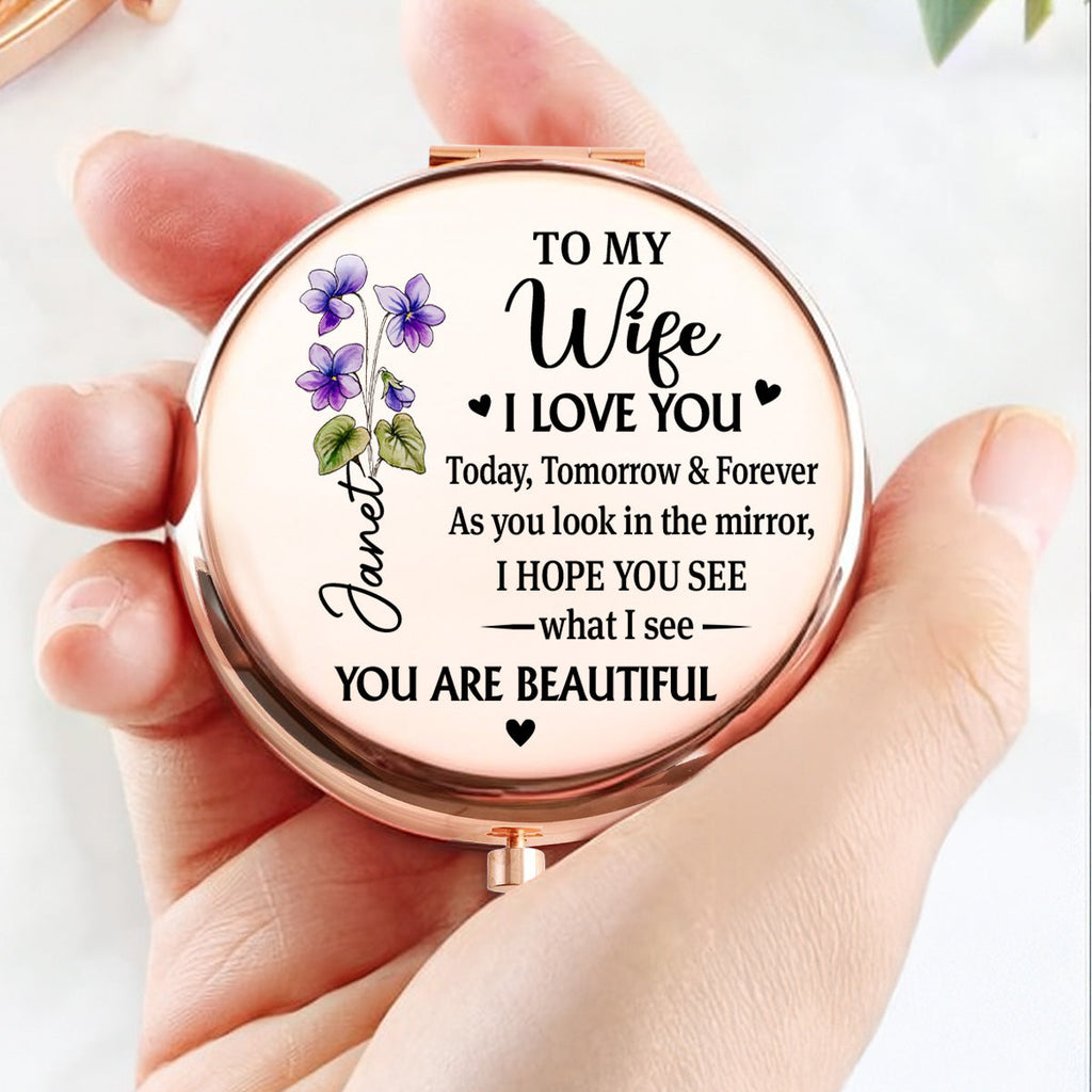 Love Makes You Shine - Personalized Compact Mirror