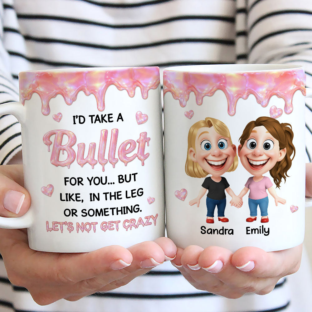Custom Best Friend, Christmas & Birthday Friendship Keepsake Gift • Take A Fall Just For You - Personalized 3D Inflated Effect Mug