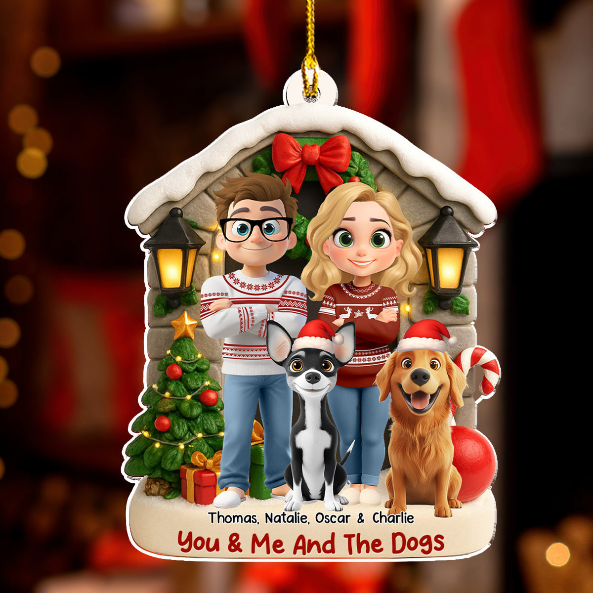 Custom Keepsake Christmas Ornament •  Bond Of Love - Personalized 3D Effect Acrylic Ornament