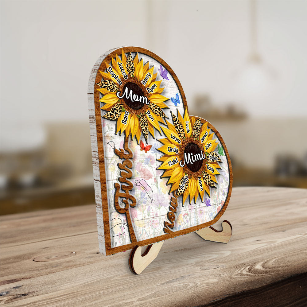 Custom Decor for Mom, Special Gift for Mother • Proud To Be Mom And Grandma - Personalized Wooden Plaque