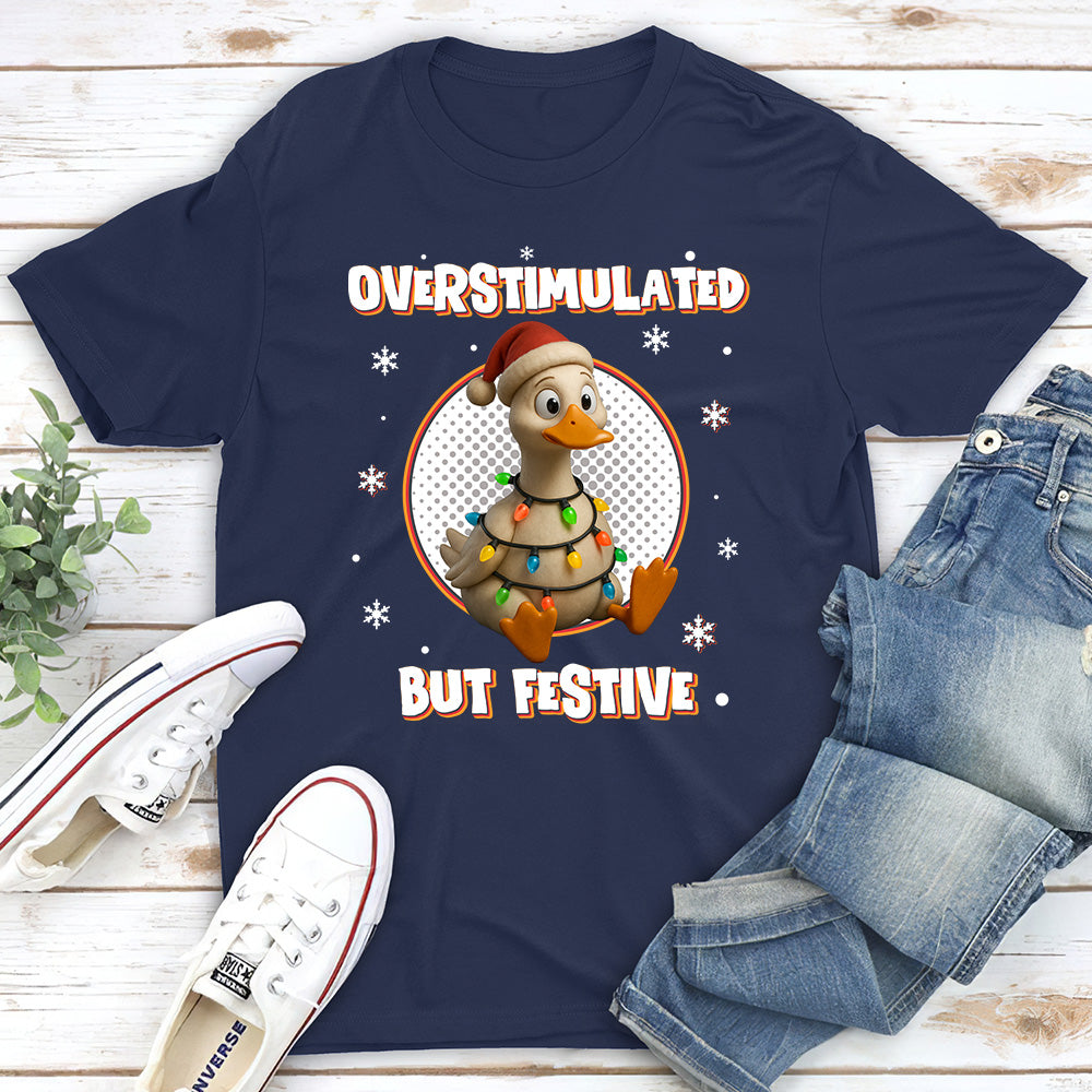 Custom Coworker, Christmas & Birthday Team Appreciation Gift • Brain Fried But Feeling Festive - Personalized Shirt