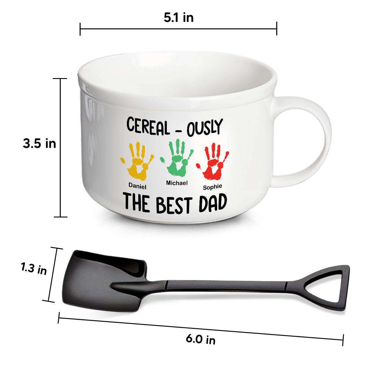 The Best Dad - Personalized Ceramic Bowl