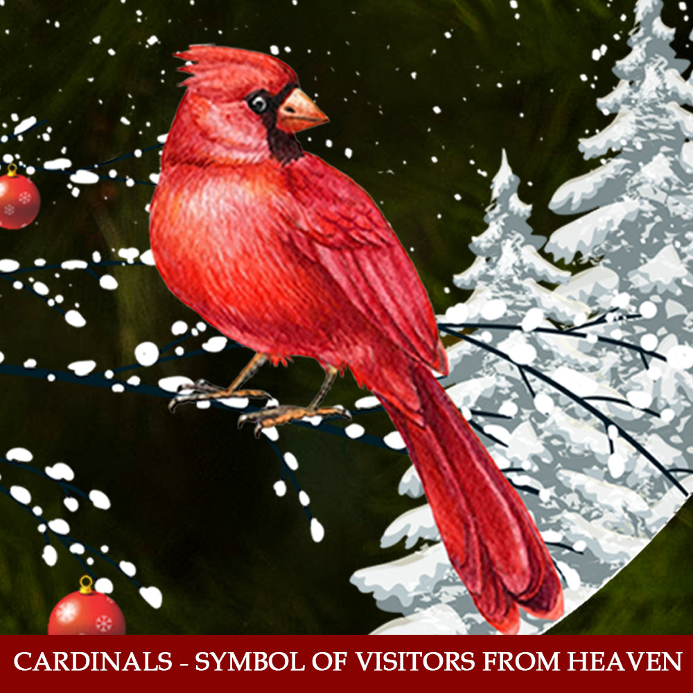 Custom Keepsake Christmas Ornament •  Cardinals Appear - Acrylic Ornament