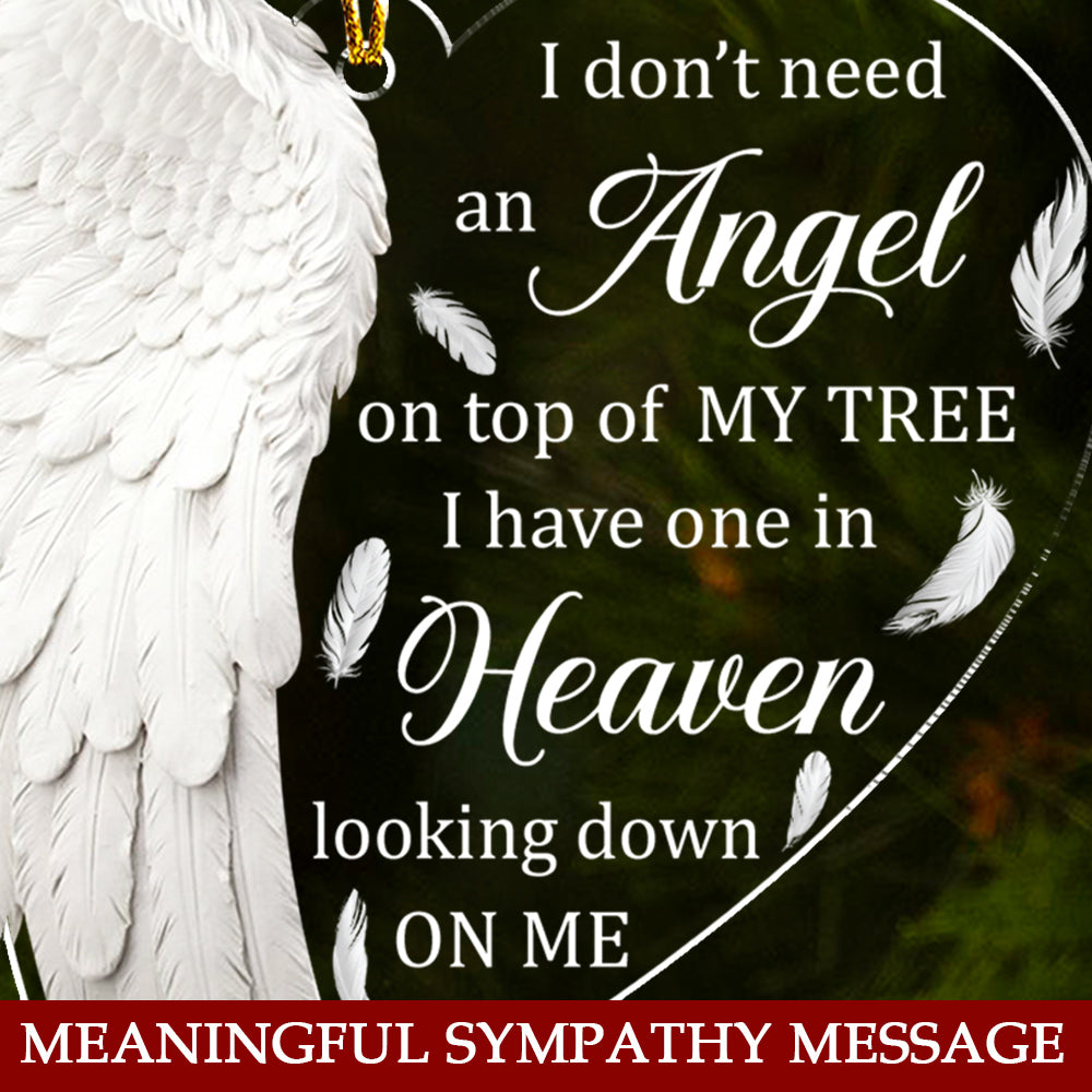 Custom Keepsake Christmas Ornament •  Angel In Heaven - Acrylic Ornament
