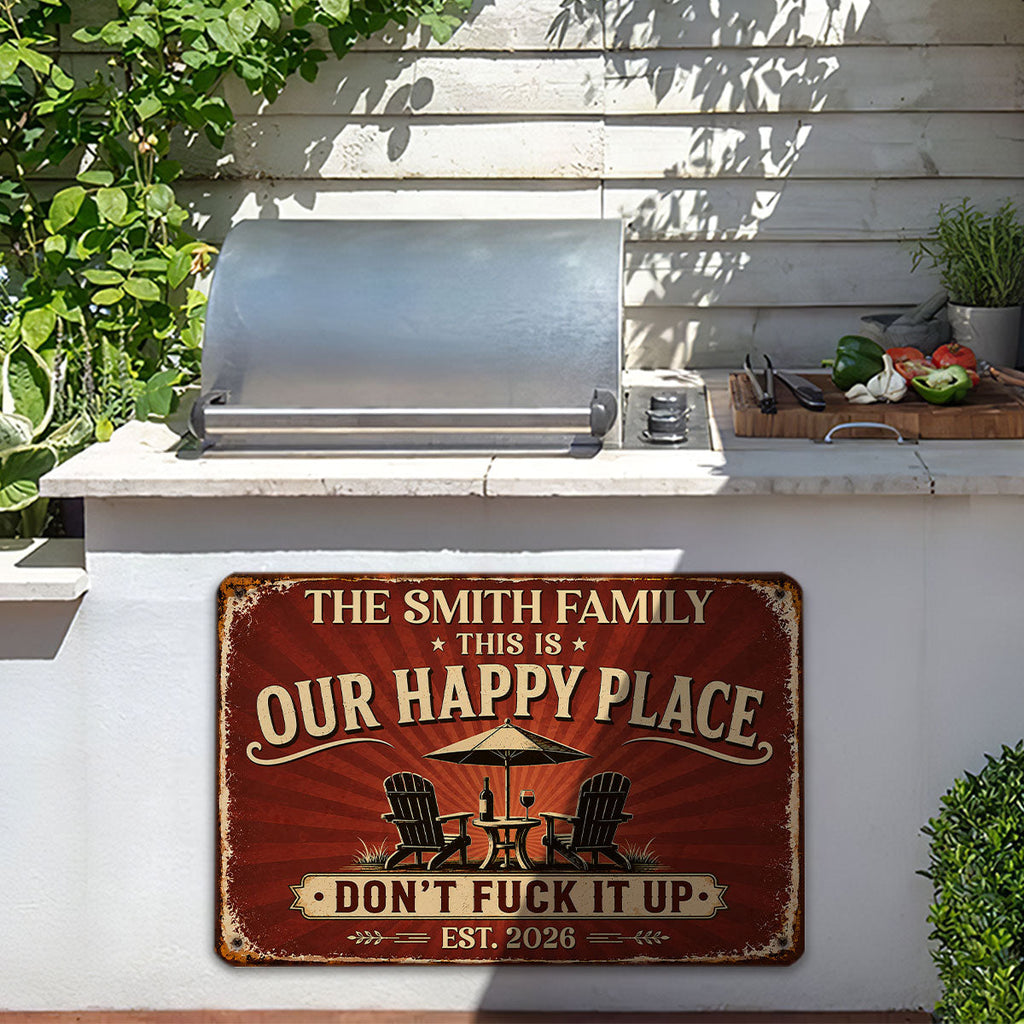 Custom Home & Wall Decor, Birthday & Christmas Gift • Best Place - Personalized Metal Sign