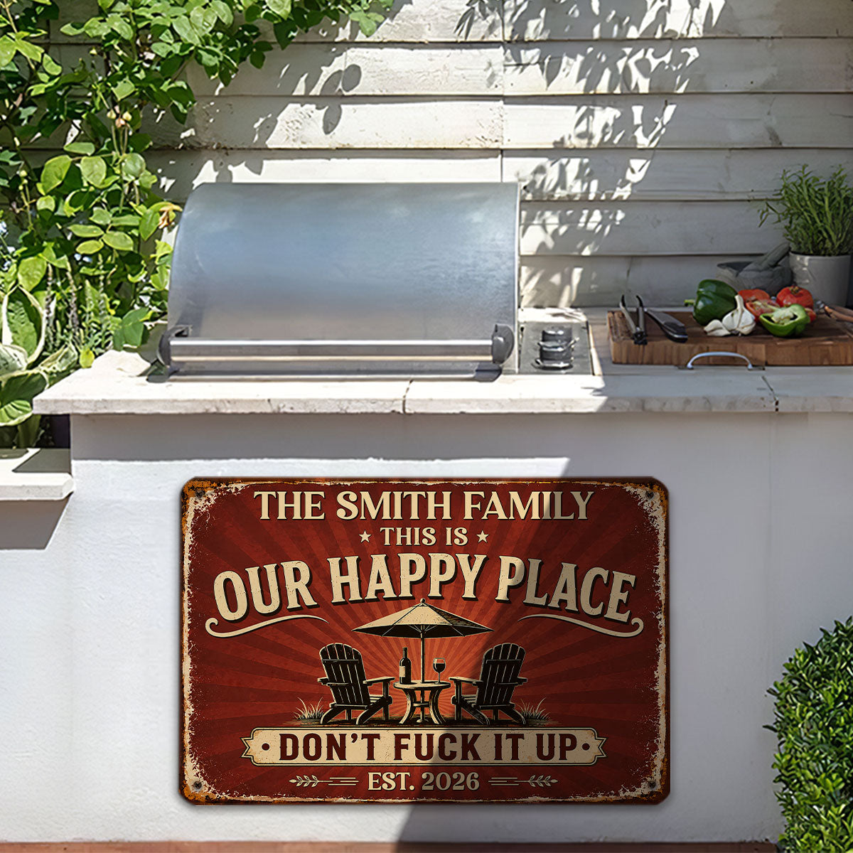 Custom Home & Wall Decor, Birthday & Christmas Gift • Best Place - Personalized Metal Sign