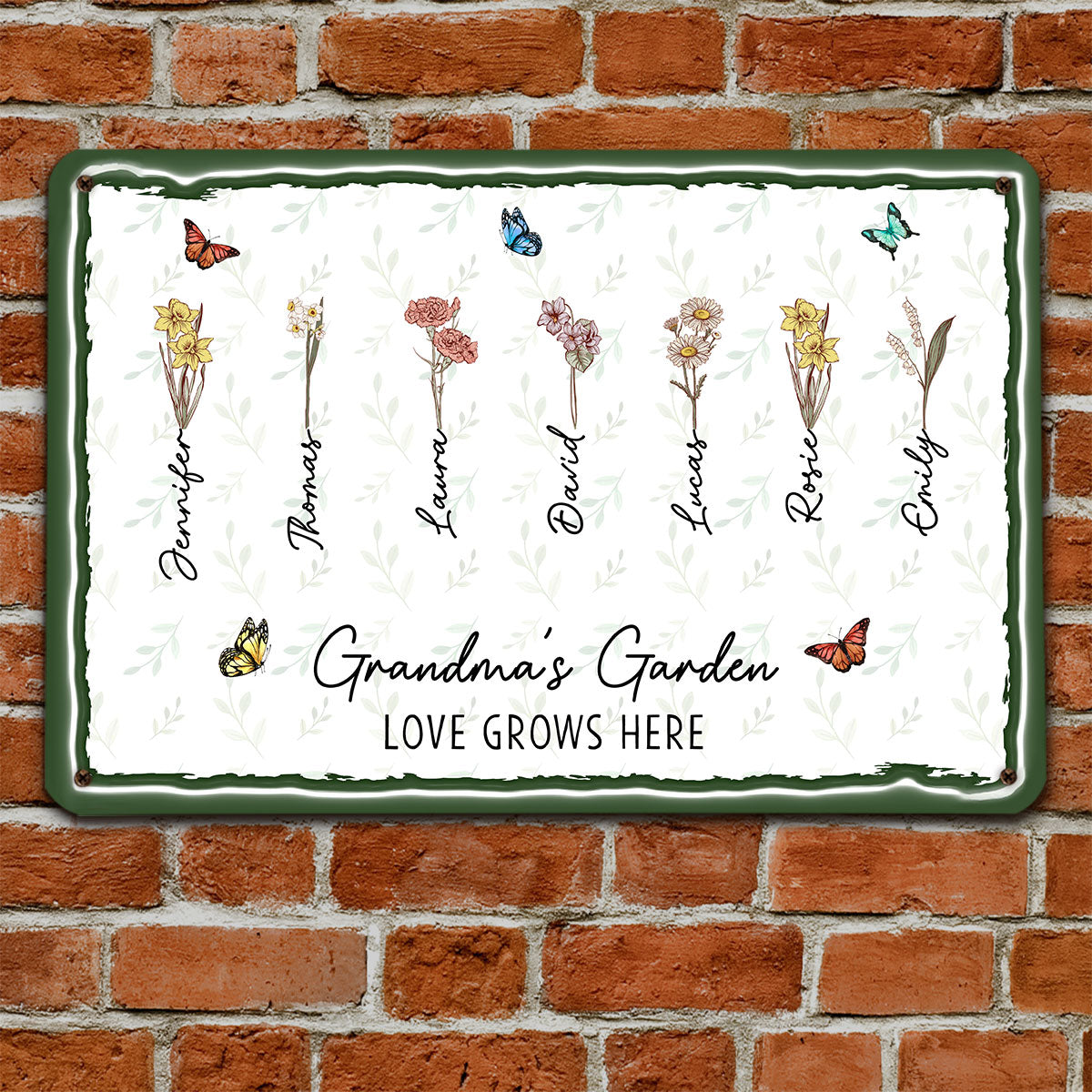Custom Home & Wall Decor, Birthday & Christmas Gift • First Mom Now Grandma - Personalized 3D Inflated Effect Metal Sign