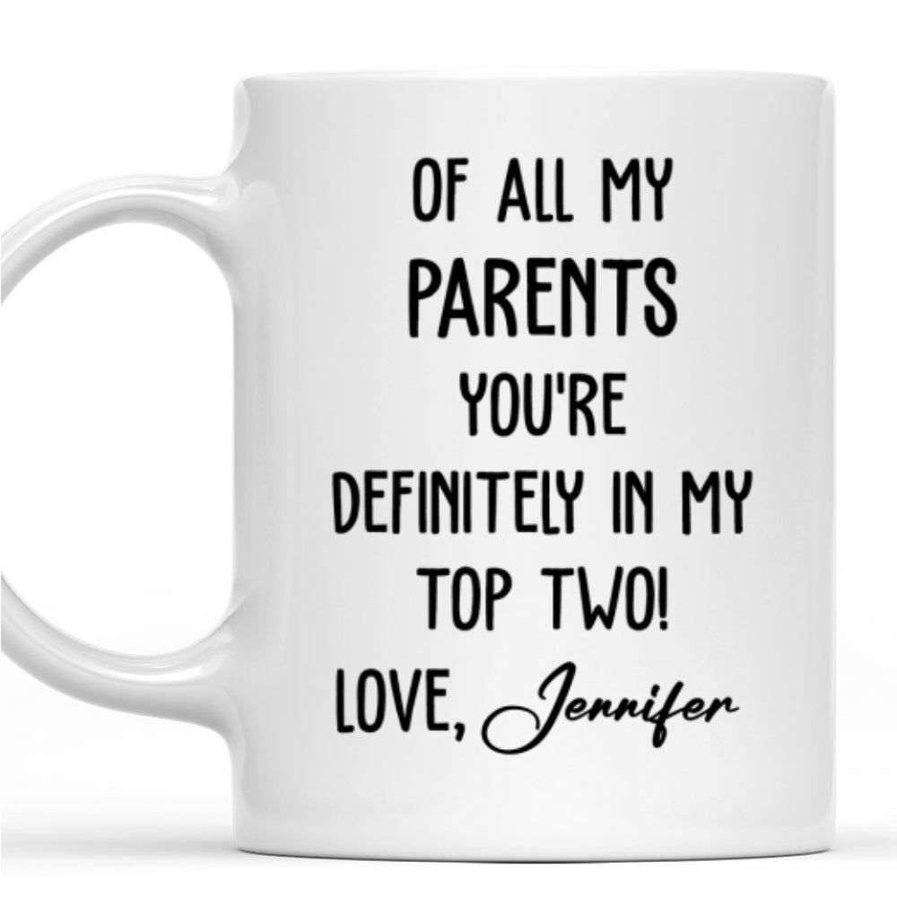 Custom Father's Day, Special Gift for Dad & Grandpa • My Top Two - Personalized Coffee Mug