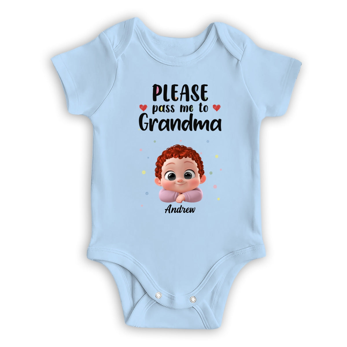 Please Pass Me To Grandma - Personalized Baby Onesie