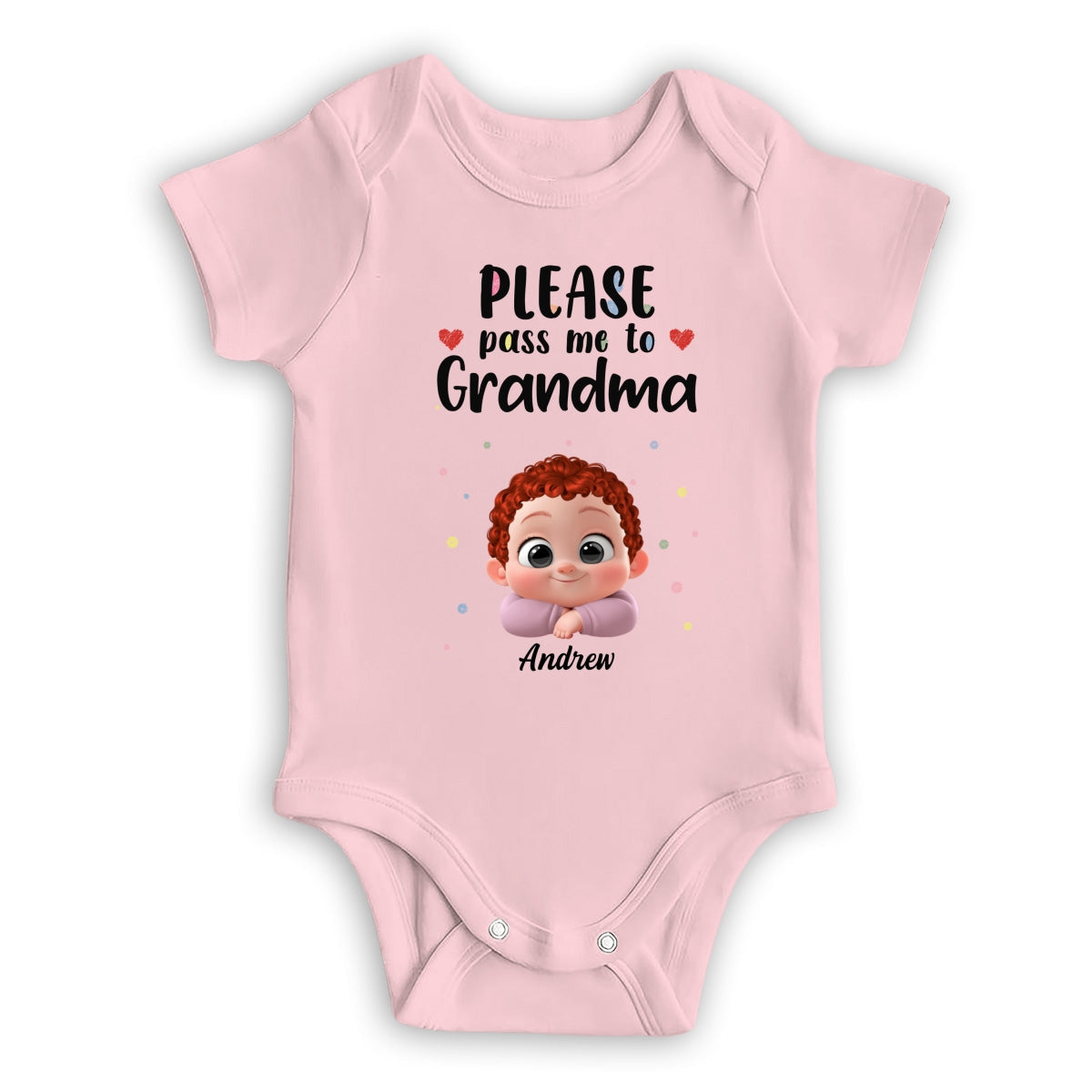 Please Pass Me To Grandma - Personalized Baby Onesie