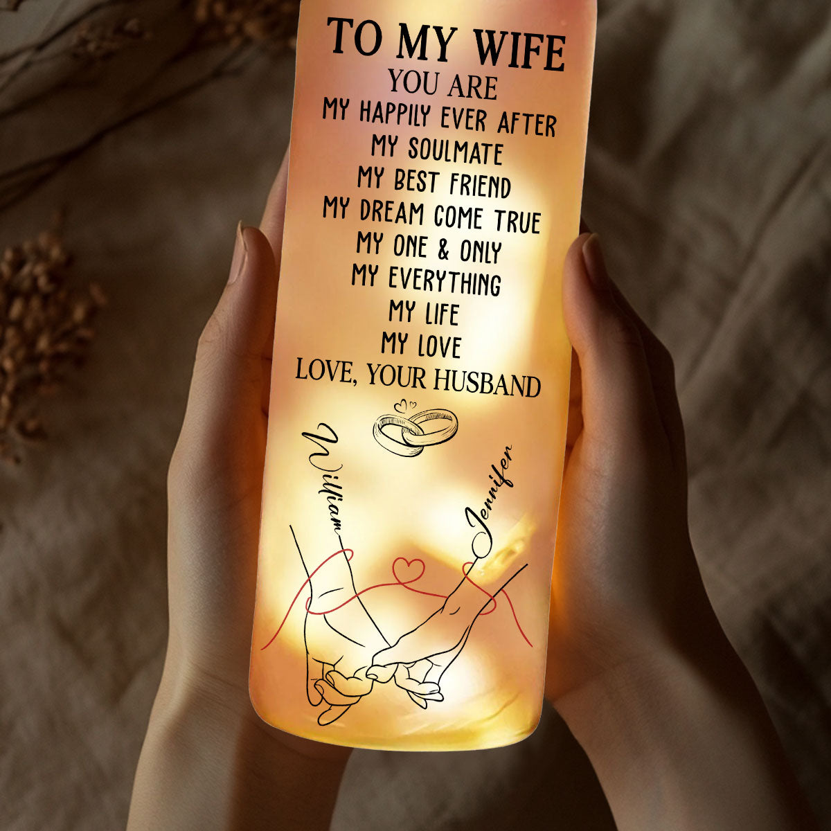My Life My Love 2 - Personalized Bottle Lamp