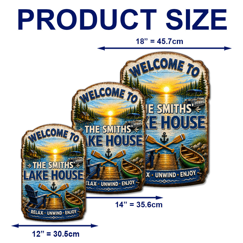 Custom Family Summer Backyard, Patio & Porch Decor • Relax And Unwind - Personalized Wood Sign