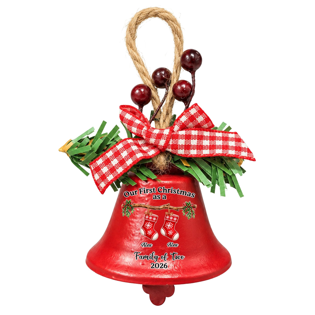 First Christmas Story - Personalized Metal Bell Ornament