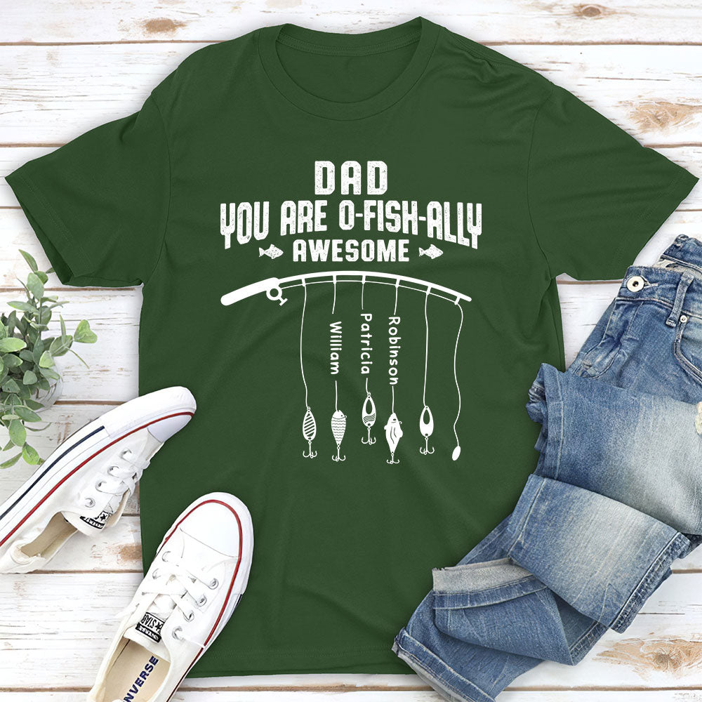 Custom Father's Day, Special Gift for Dad & Grandpa • Ofishally Awesome Dad - Personalized Shirt