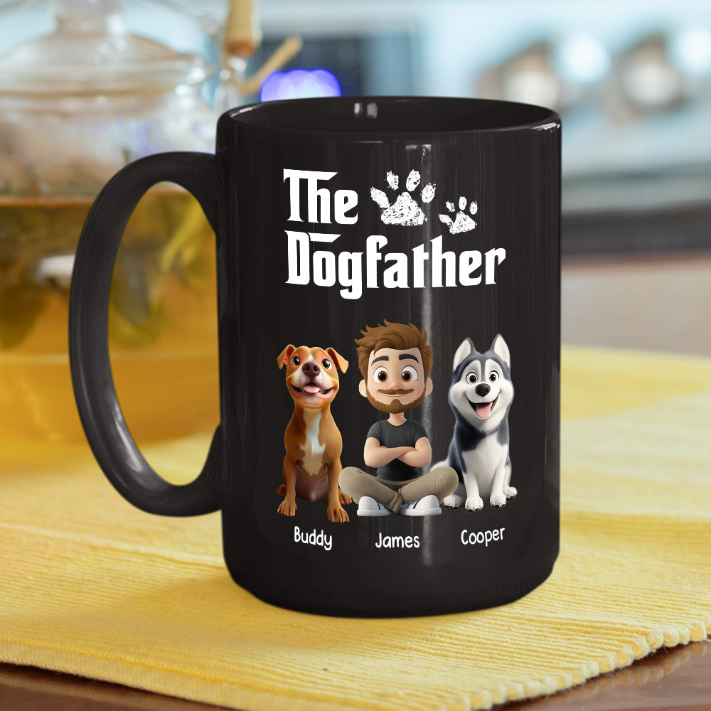 Custom Christmas & Birthday Keepsake Gift • Cool Dog Father - Personalized Coffee Mug