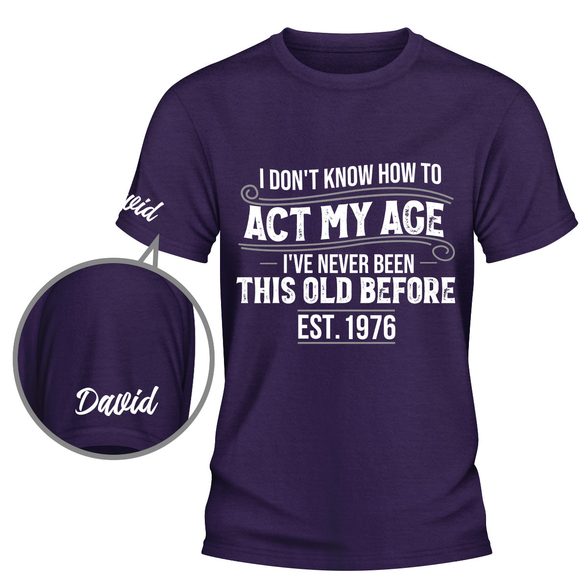 Custom Christmas & Birthday Keepsake Gift • My New Age - Personalized Shirt With Design On Sleeve